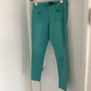 Turquoise jeans